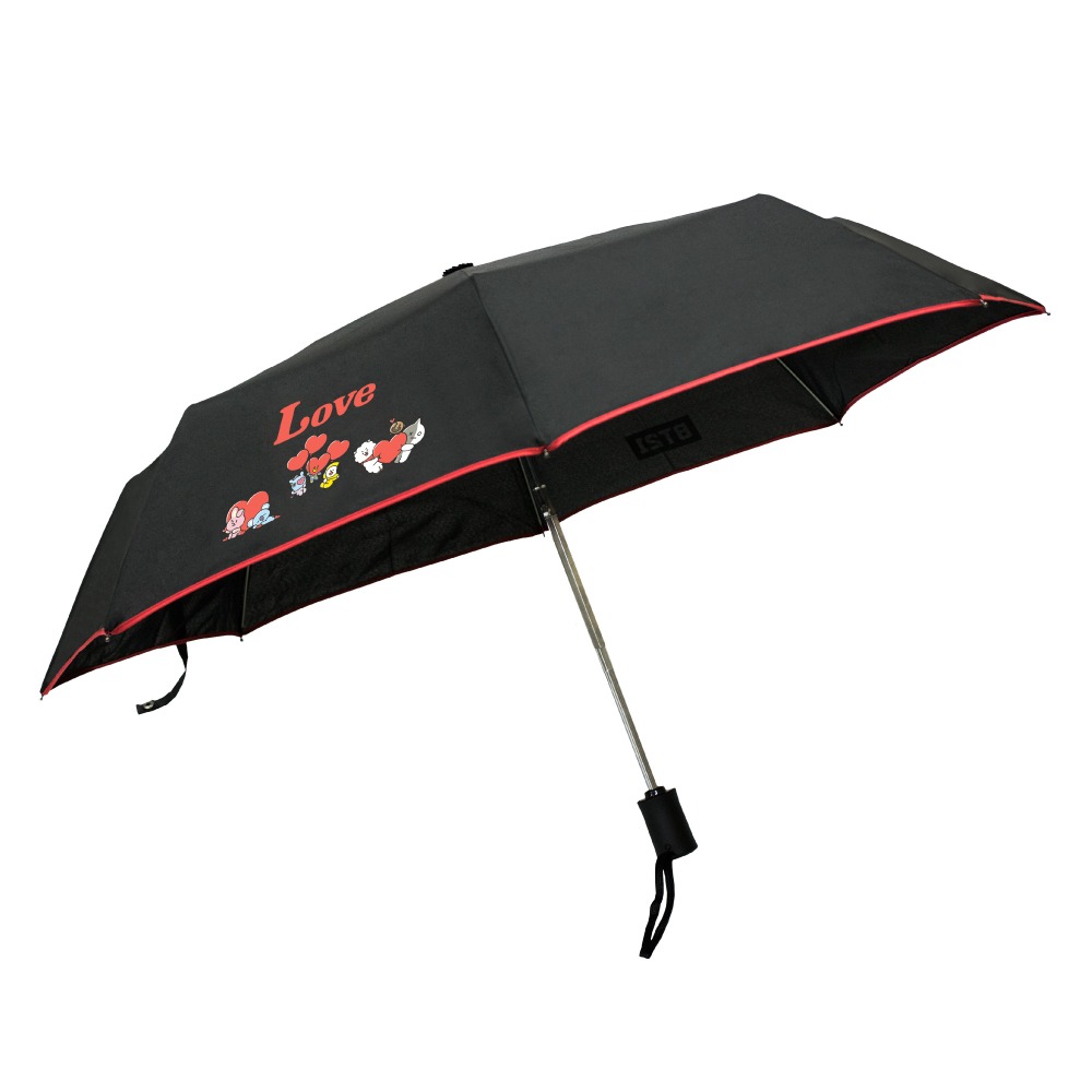 BT21 LOVE 바이어스 3단 완전 자동 우산