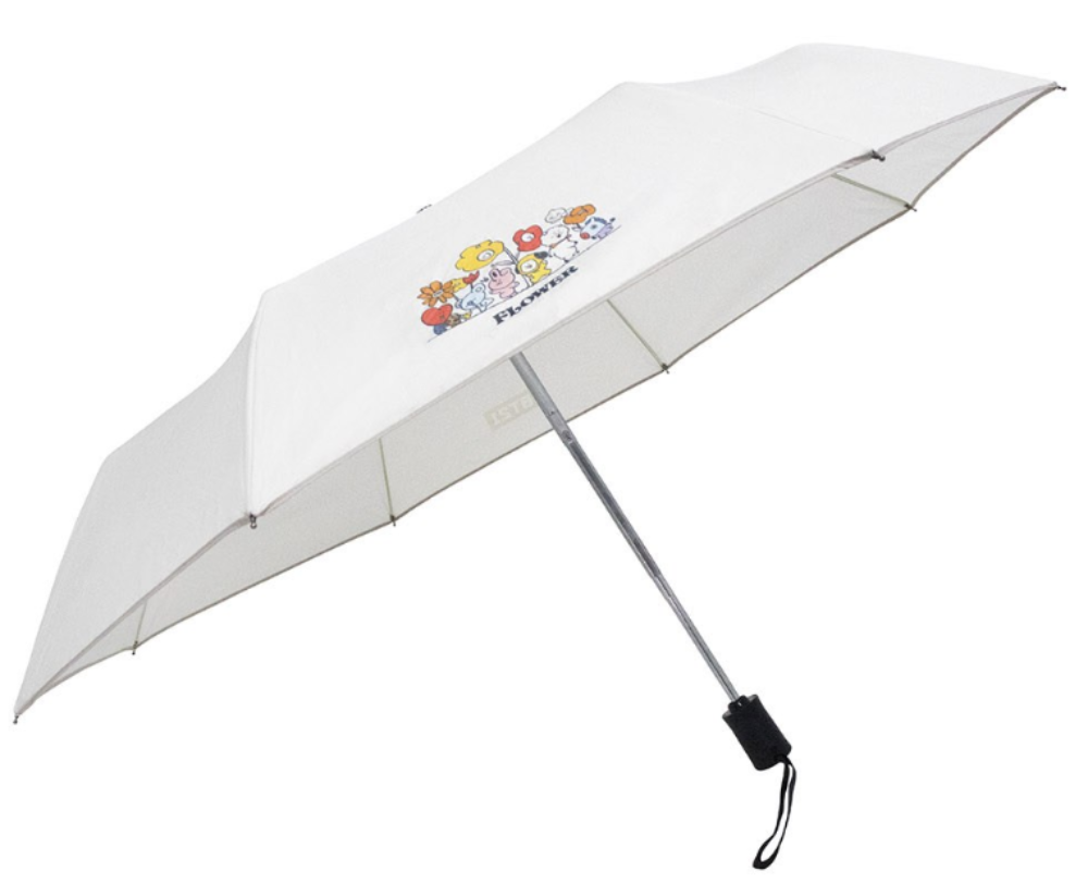 BT21 플라워 그룹 3단 완전 자동 우산