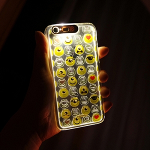 [SG DESIGN] iPhone6 Plus 정품 디즈니 Lighting Clear Art Case - 마이크 패턴 (Mike pattern-Gold)